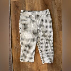 Chico’s mid length polka dot women’s casual slacks
